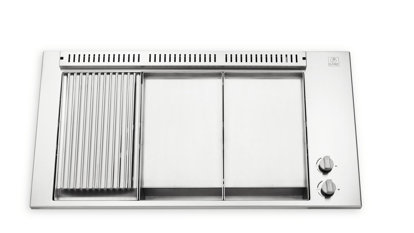 Table de cuisson Oasi 80 | Grill 1/3 - Lisse 2/3